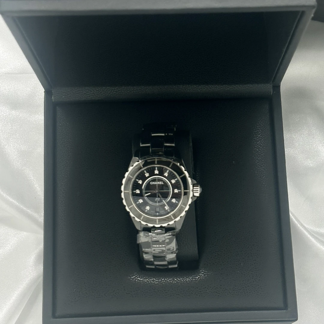 95新 Chanel/香奈儿 vintage中古手表/石英/黑陶瓷/LS012