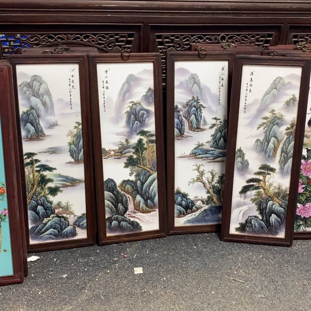 瓷片55*21*4 景德镇瓷板画柴窑烧制