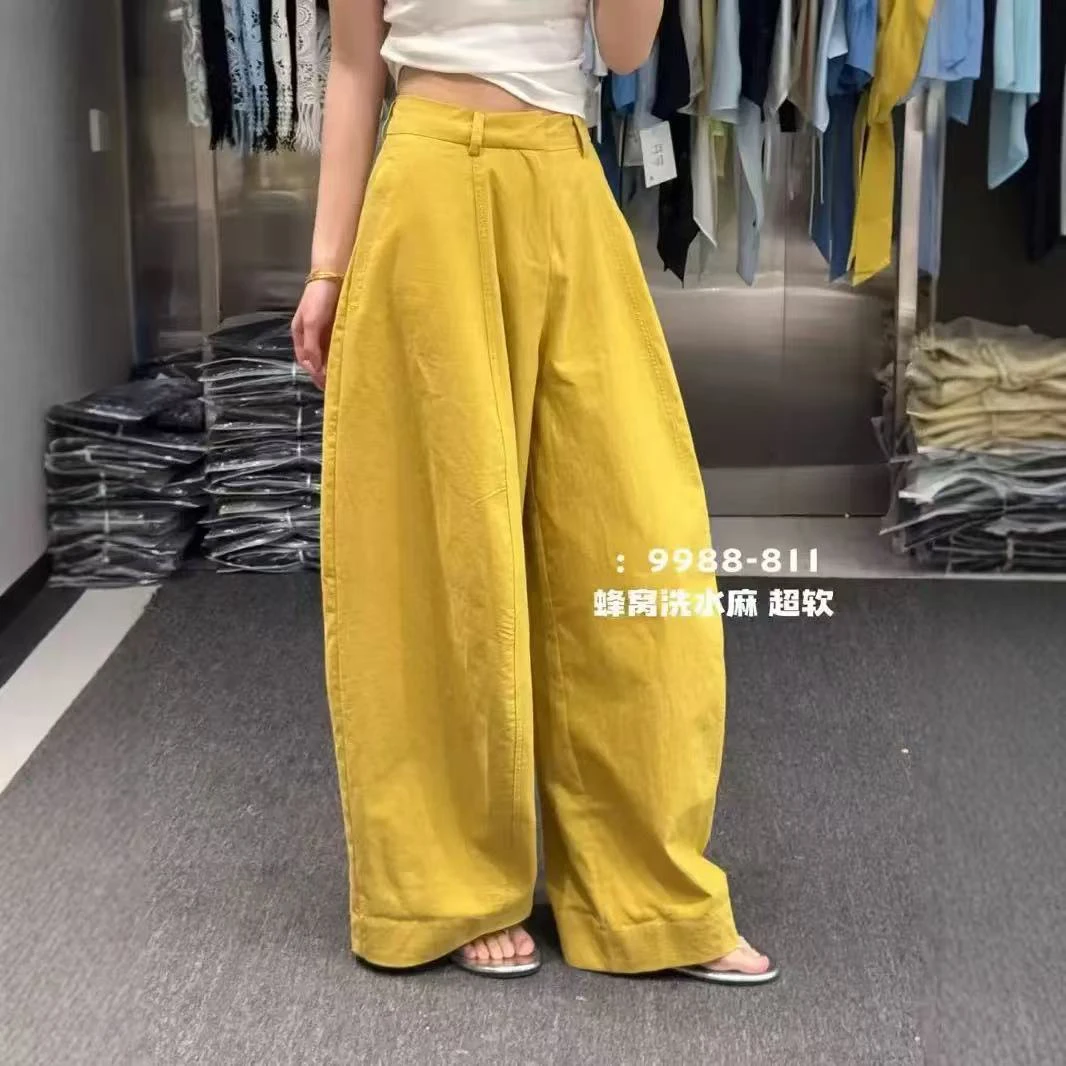 【韩货】巨软水洗麻蜂窝裤