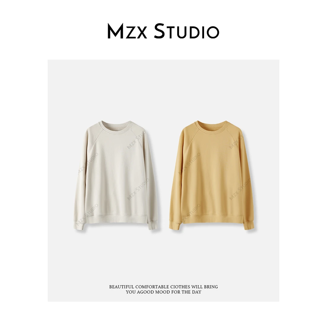 MZX 秋季慵懒风织染柔软舒适领口长袖卫衣上衣 SY10350-C