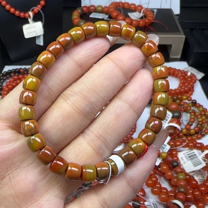 南红玛瑙未镶嵌手链云南高货天然包浆7mm
