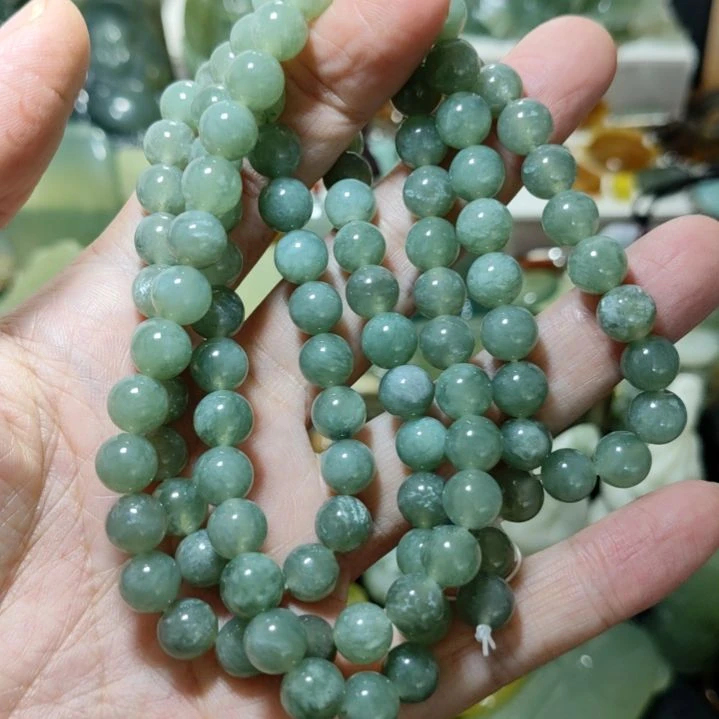 岫玉未镶嵌108粒手串款式项链两用