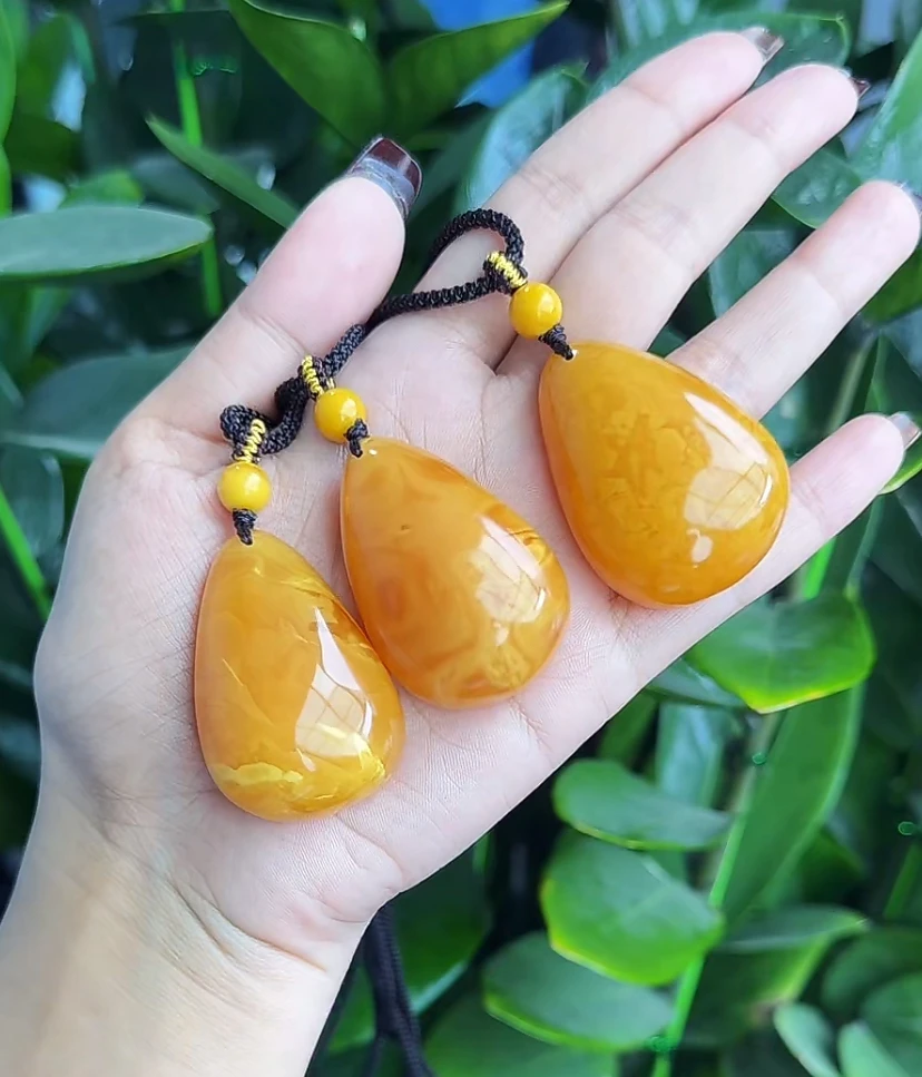 【齐福珠宝】红花蜡水滴吊坠(多样性发其一)