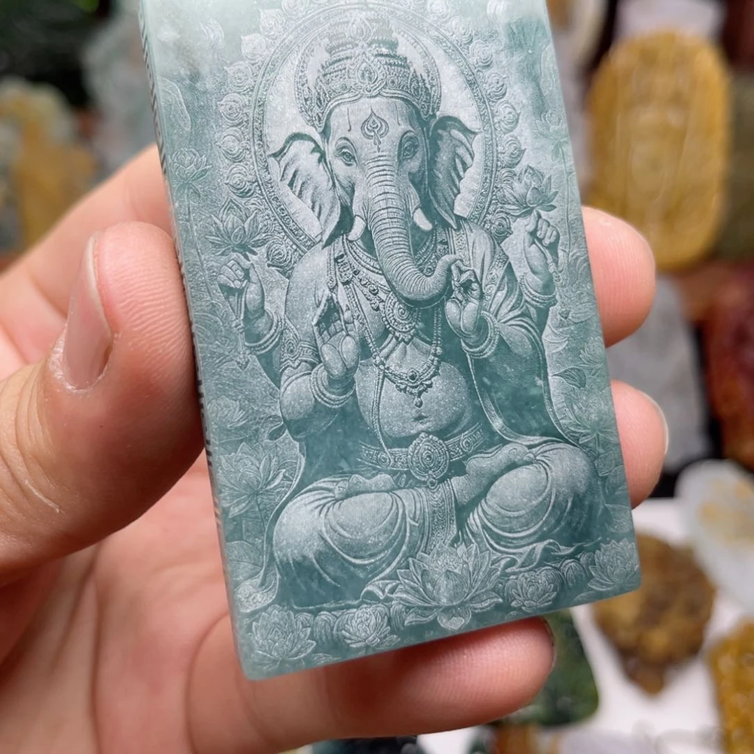 定制翡翠未镶嵌象神