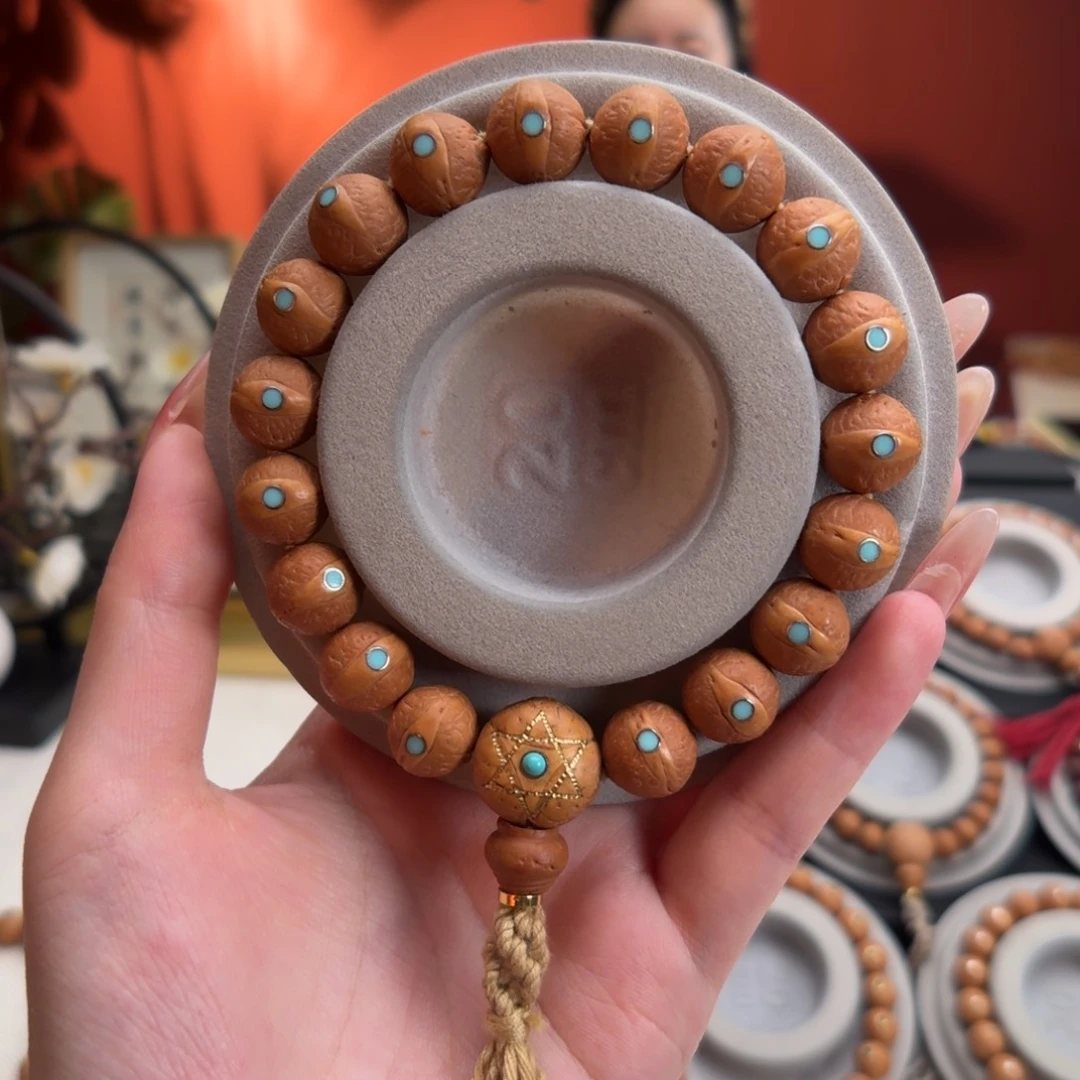 凤眼菩提手串12.5mm铁籽单圈松钉