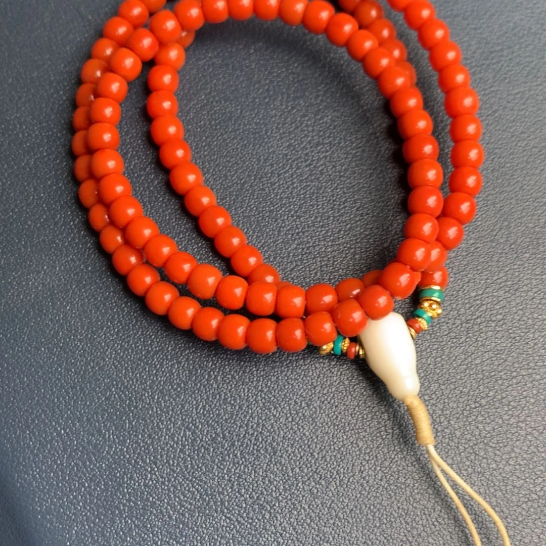 南红玛瑙未镶嵌保山天然原矿南红6mm+老型手串