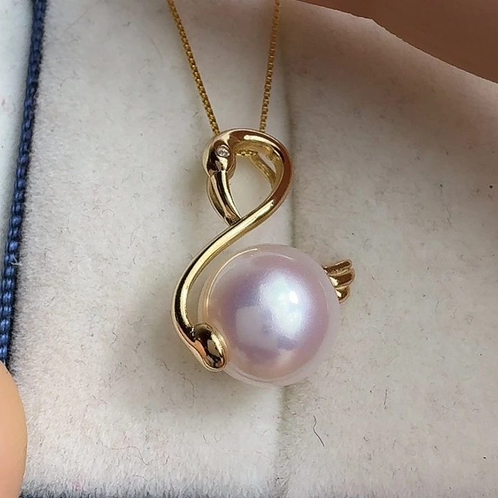 颈饰淡水珍珠银S925镶嵌9-10mm