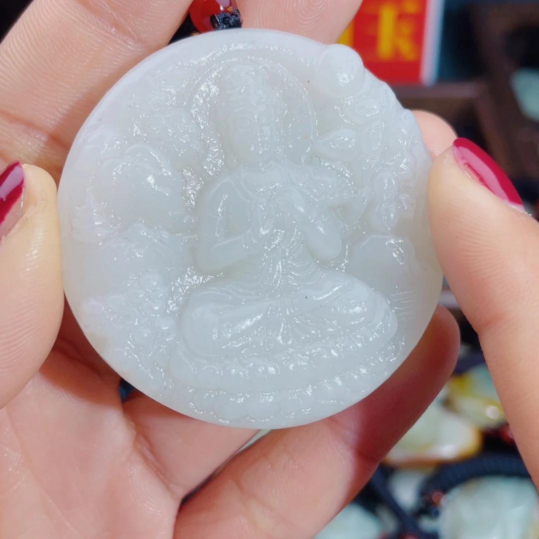 和田玉未镶嵌颈饰拍一发一