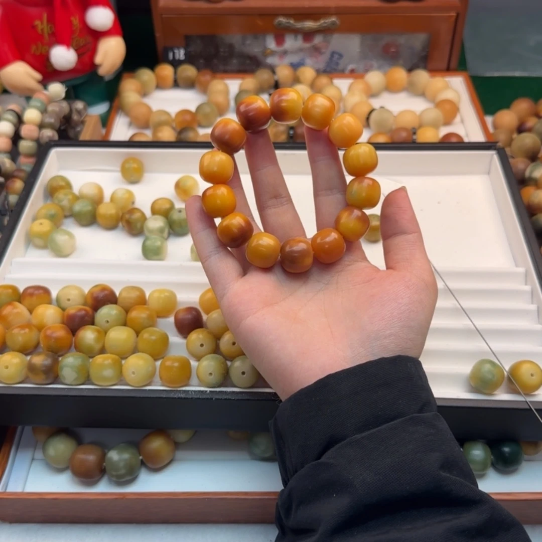 菩提根/象牙果手串懒*卡18定制干磨微瑕不退不换