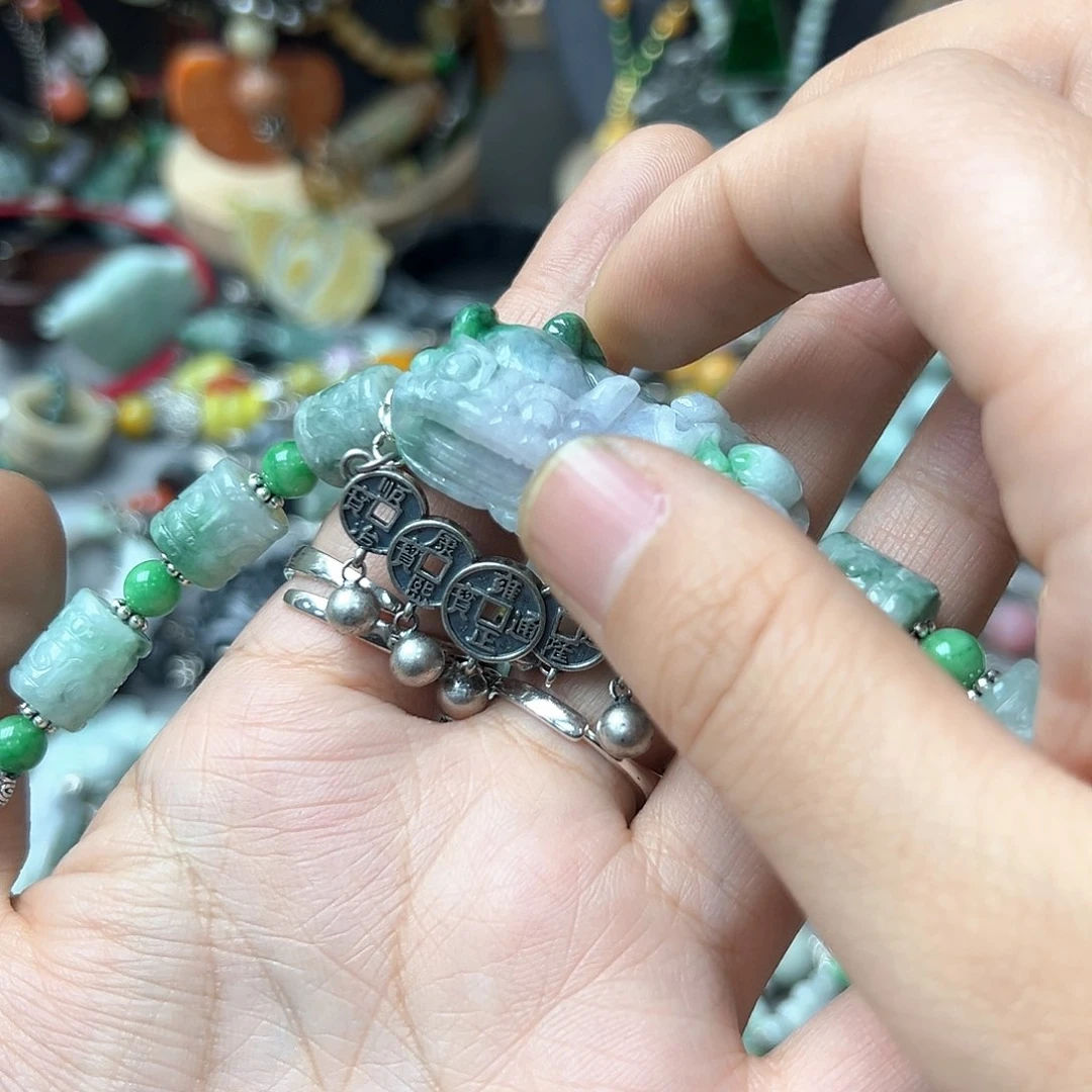 翡翠手链未镶嵌乐*