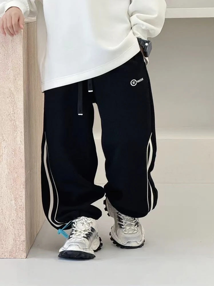 男童秋季2025新款宽松休闲百搭直筒休闲裤儿童中大童洋气INS风