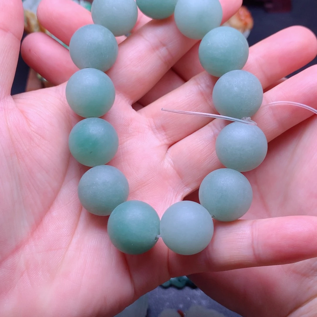 定制翡翠未镶嵌根*手串
