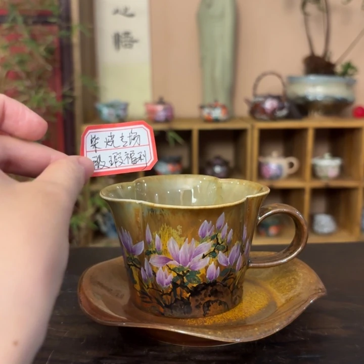 柴烧纯手工手绘陶瓷