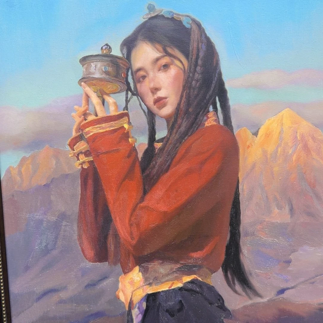 满***满竖款卓玛少女70*90