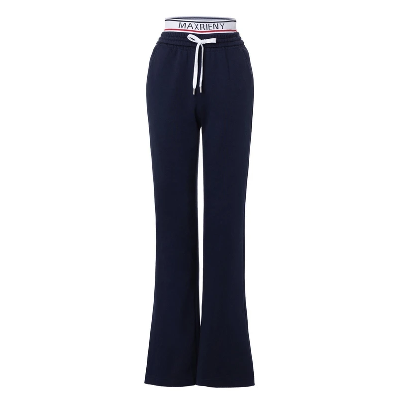 maxrieny率性复古运动风长裤微喇针织休闲裤女MC88PA564B90