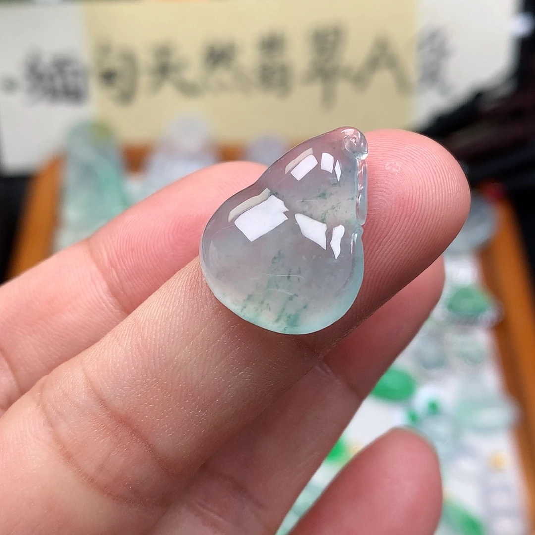 翡翠裸石缅甸天然A货翡翠冰种葫芦瓜