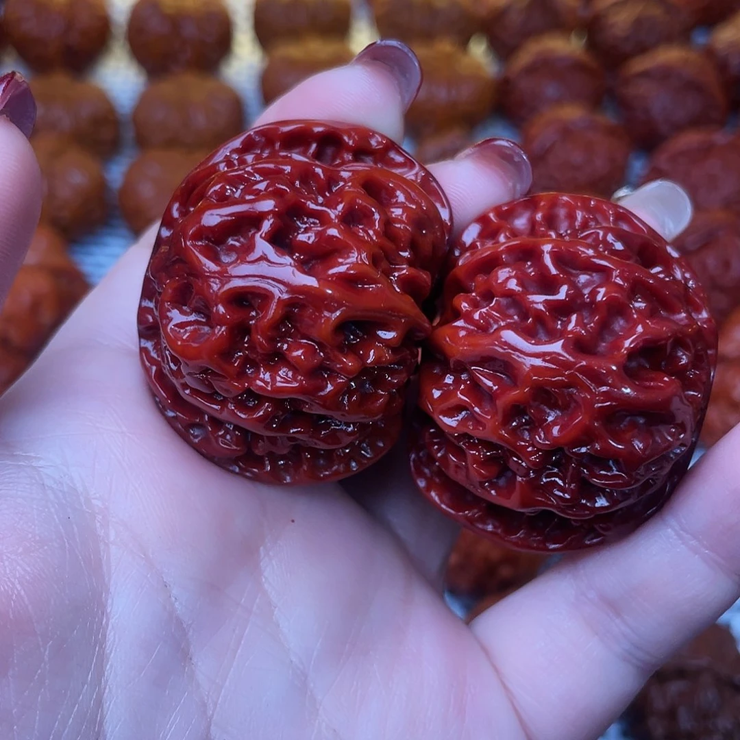 桃核吊坠文玩核桃 手把件 苹果圆 44