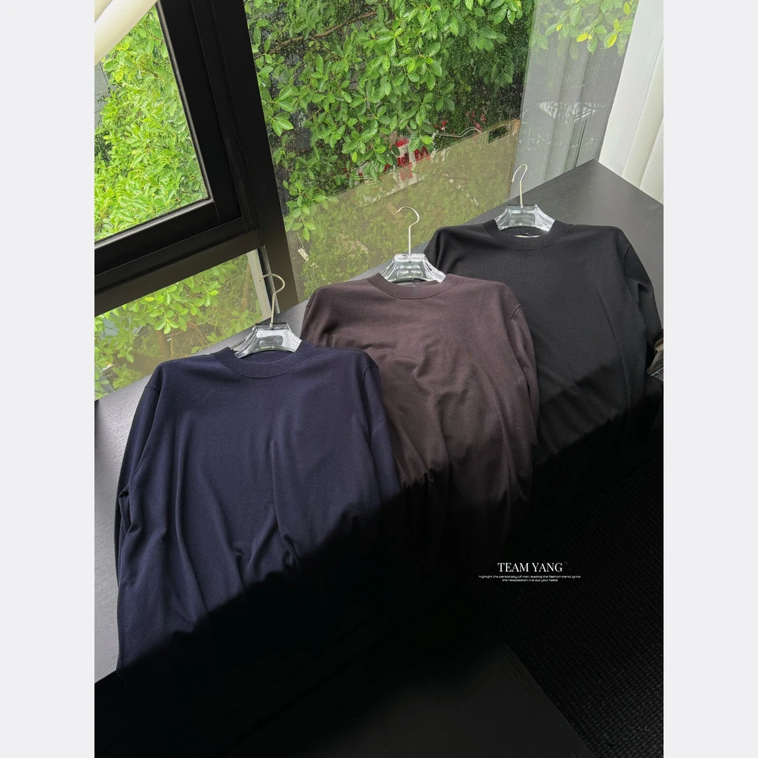 Team Yang-秋冬新品B家满分绵羊毛加厚针织保暖极简打底衫SK530