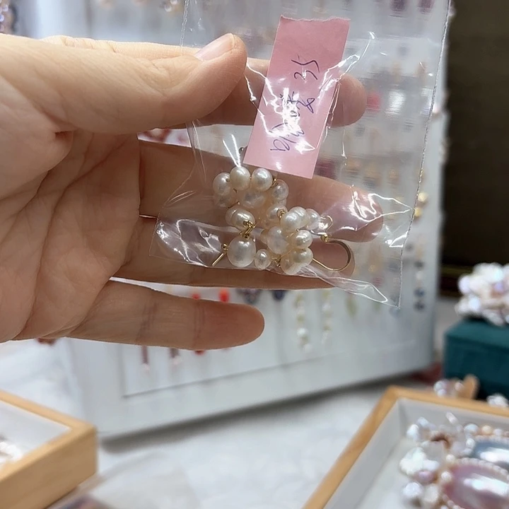 淡水珍珠发饰银S925镶嵌哈*