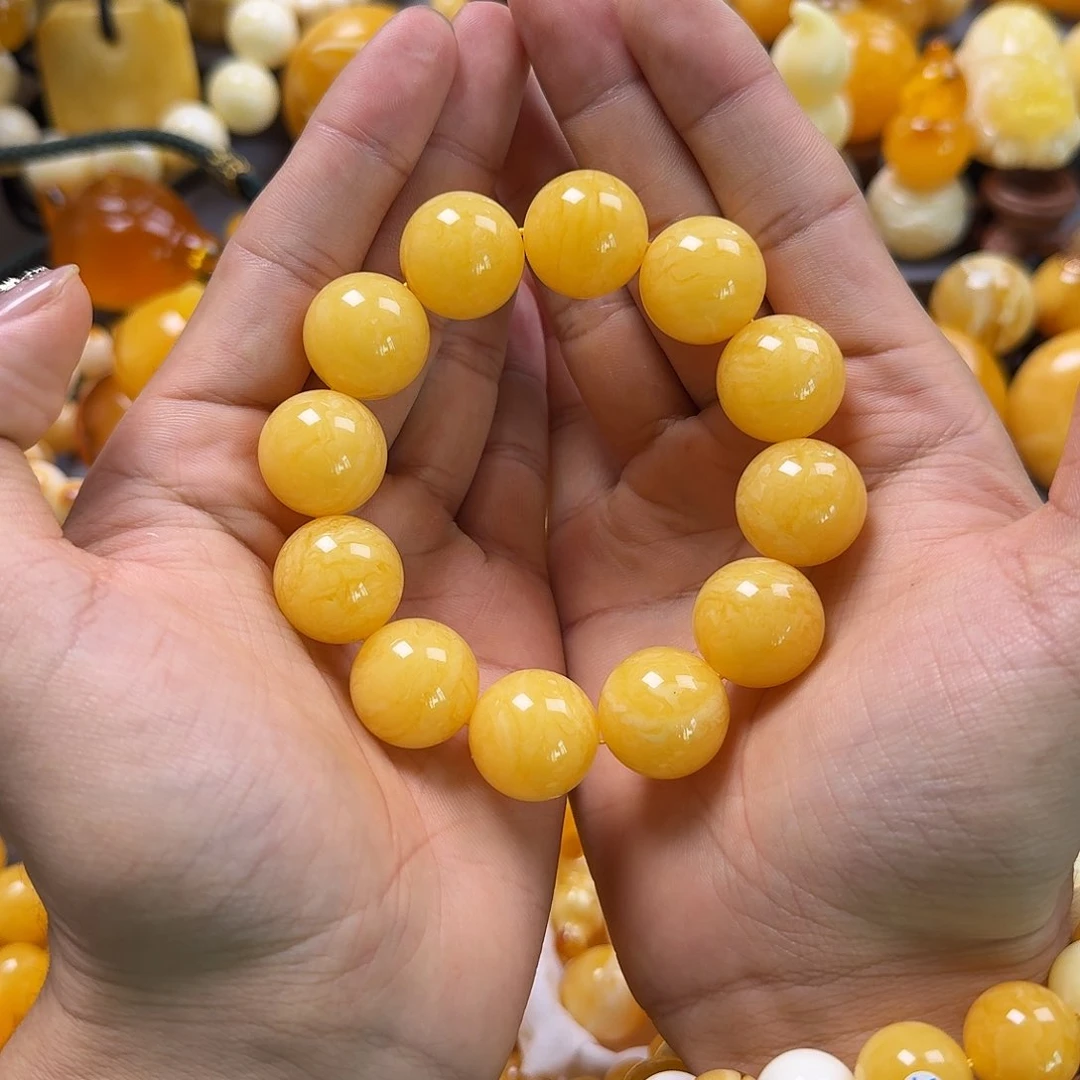 蜜蜡珠宝奇石未镶嵌同料19mm