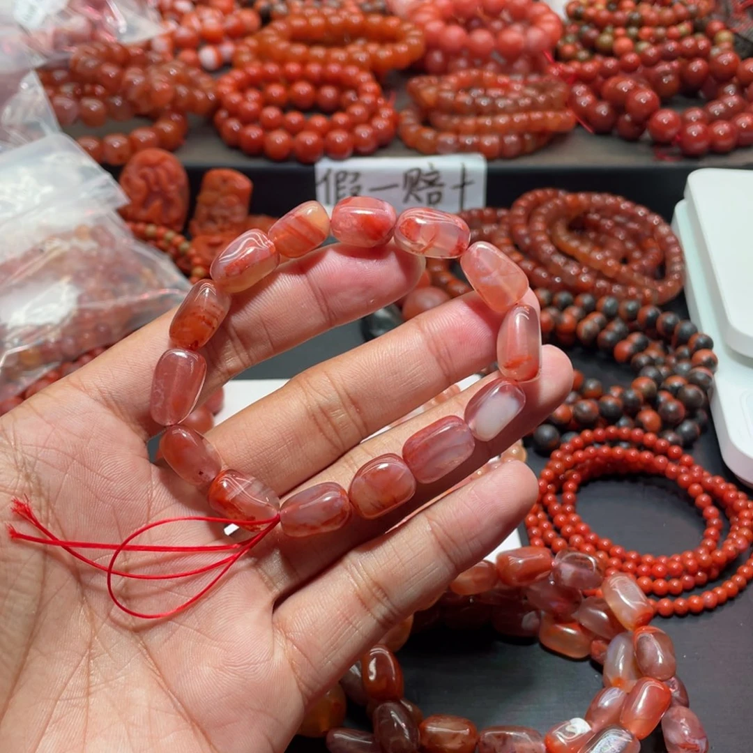 南红玛瑙手链未镶嵌