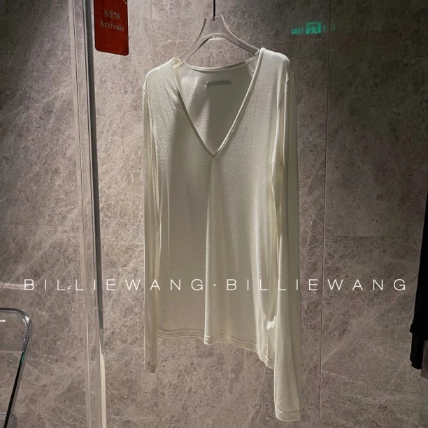 BW独立设计师高定系列｜太显瘦｜深V慵懒收腰打底上衣
