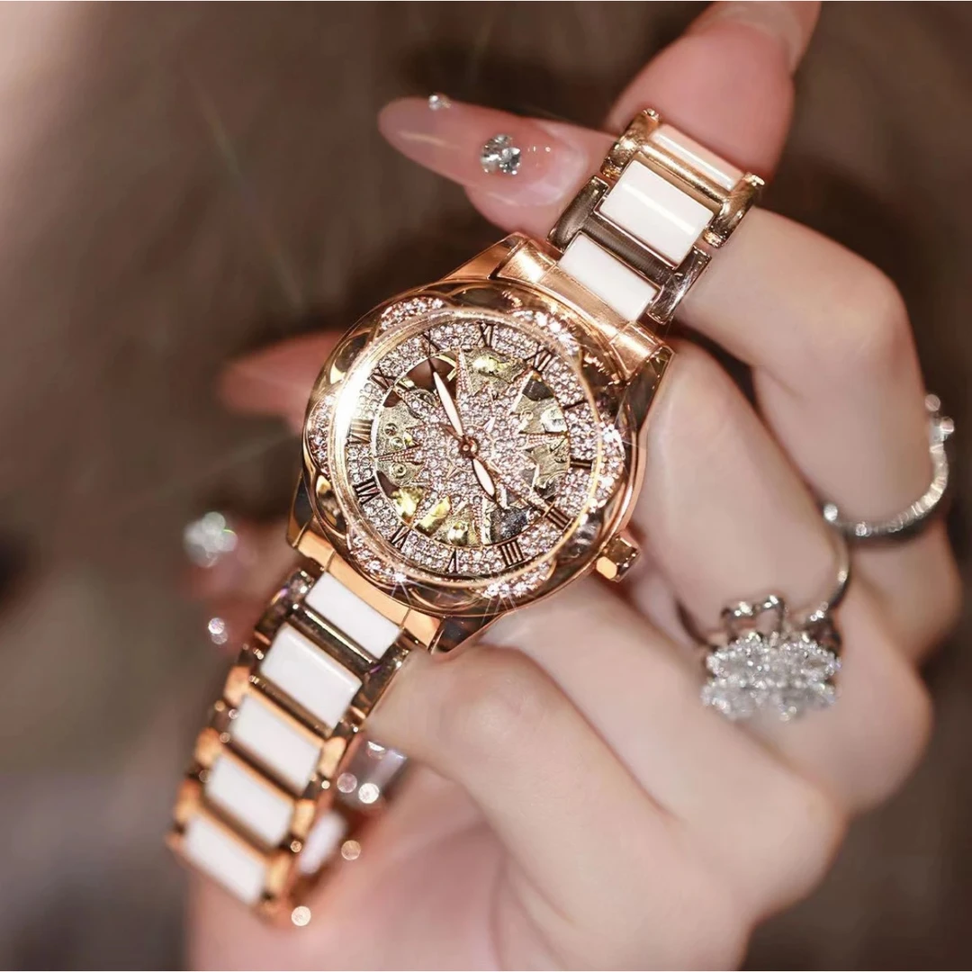 太阳花系列 镂空透背陀飞轮女士腕表2880