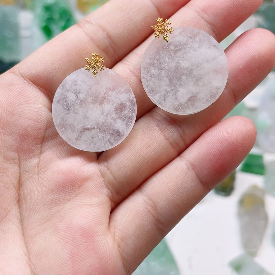 翡翠颈饰未镶嵌雪花扣