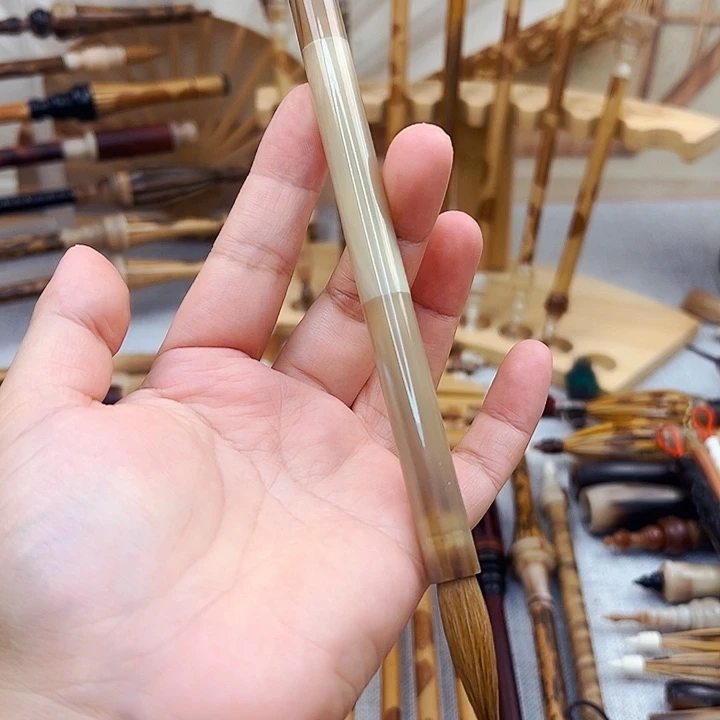 纯狼毫3.5牛角作品毛笔