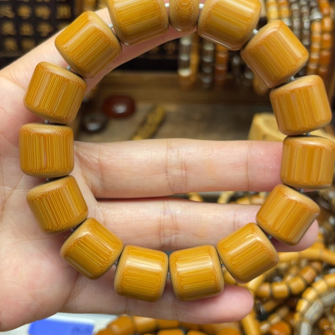 嘟***侠14实心玉竹直切高抛手串