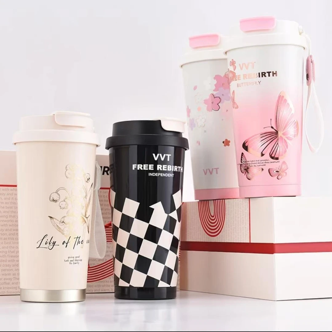 【俊俊】VVT礼盒系列咖啡杯陶瓷内胆高颜值便携送礼办公车载水杯