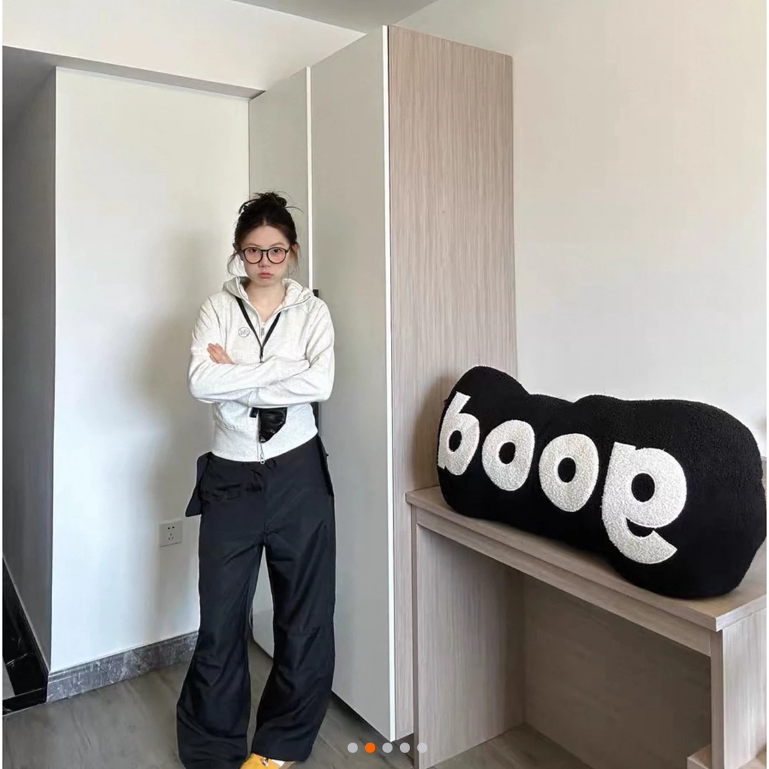 C45#某饱135！美式工装裤男女宽松日系直筒伞兵裤街舞休闲长裤潮牌