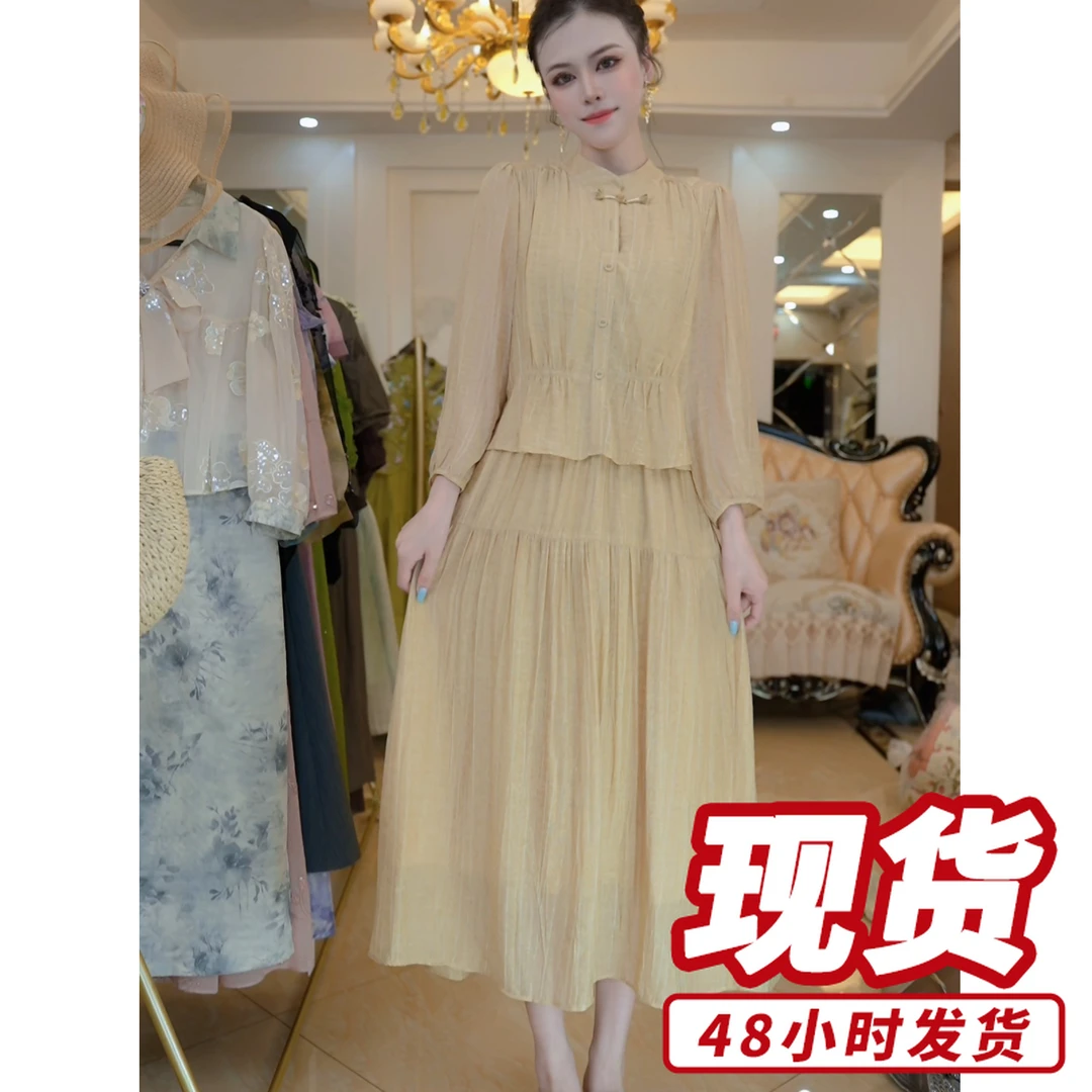 【赠送运费险】2025夏季新款裙子洋气优雅淑女气质连衣裙D4040