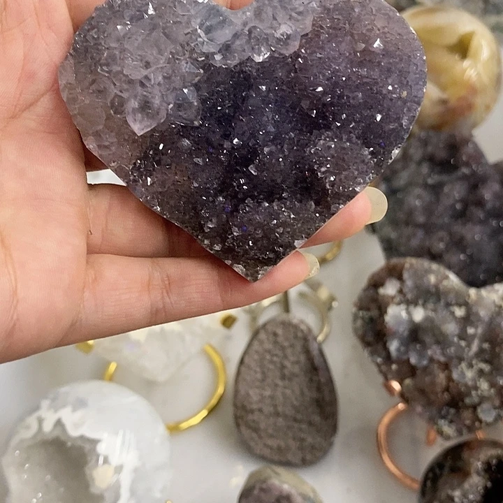 ***紫晶珠宝半成品未镶嵌