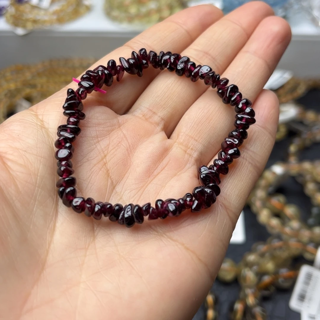 石榴石手链未镶嵌天然