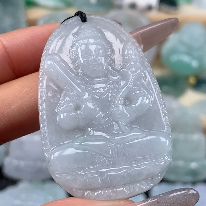 颈饰未镶嵌翡翠虚空藏菩萨吊坠