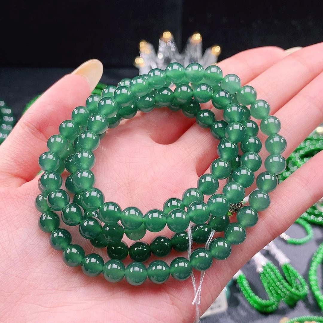 翡翠未镶嵌手串项链