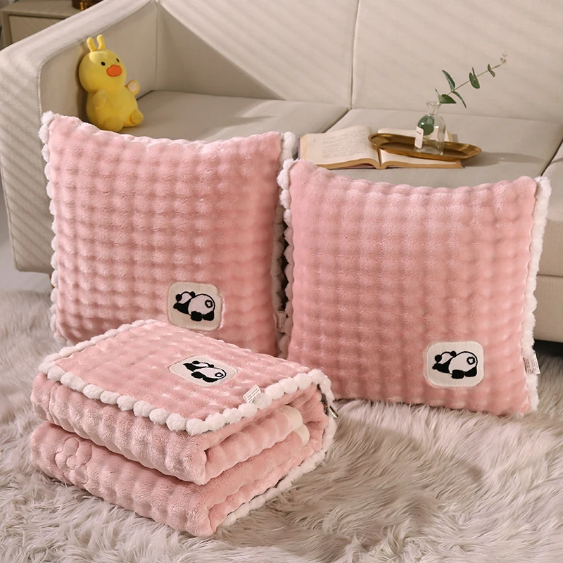 车载抱枕毯子|艺博云天|牛奶绒毯子可收纳靠垫绒毯子可机洗抱枕被