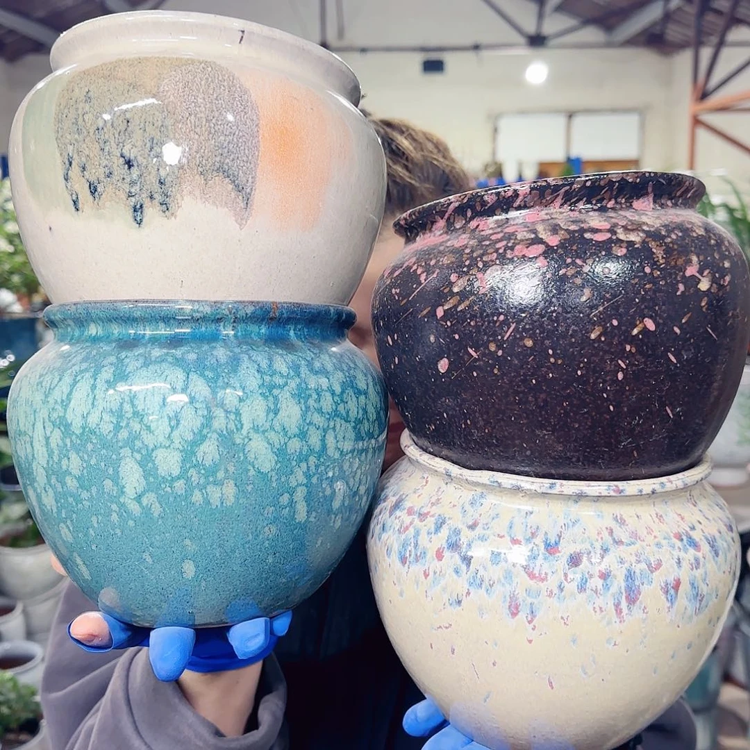 紫砂花盆高15口14