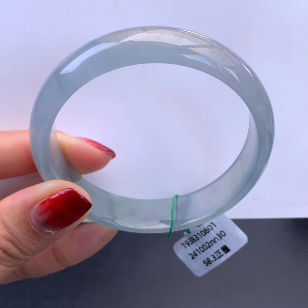 翡翠未镶嵌手镯高冰蓝钢手镯