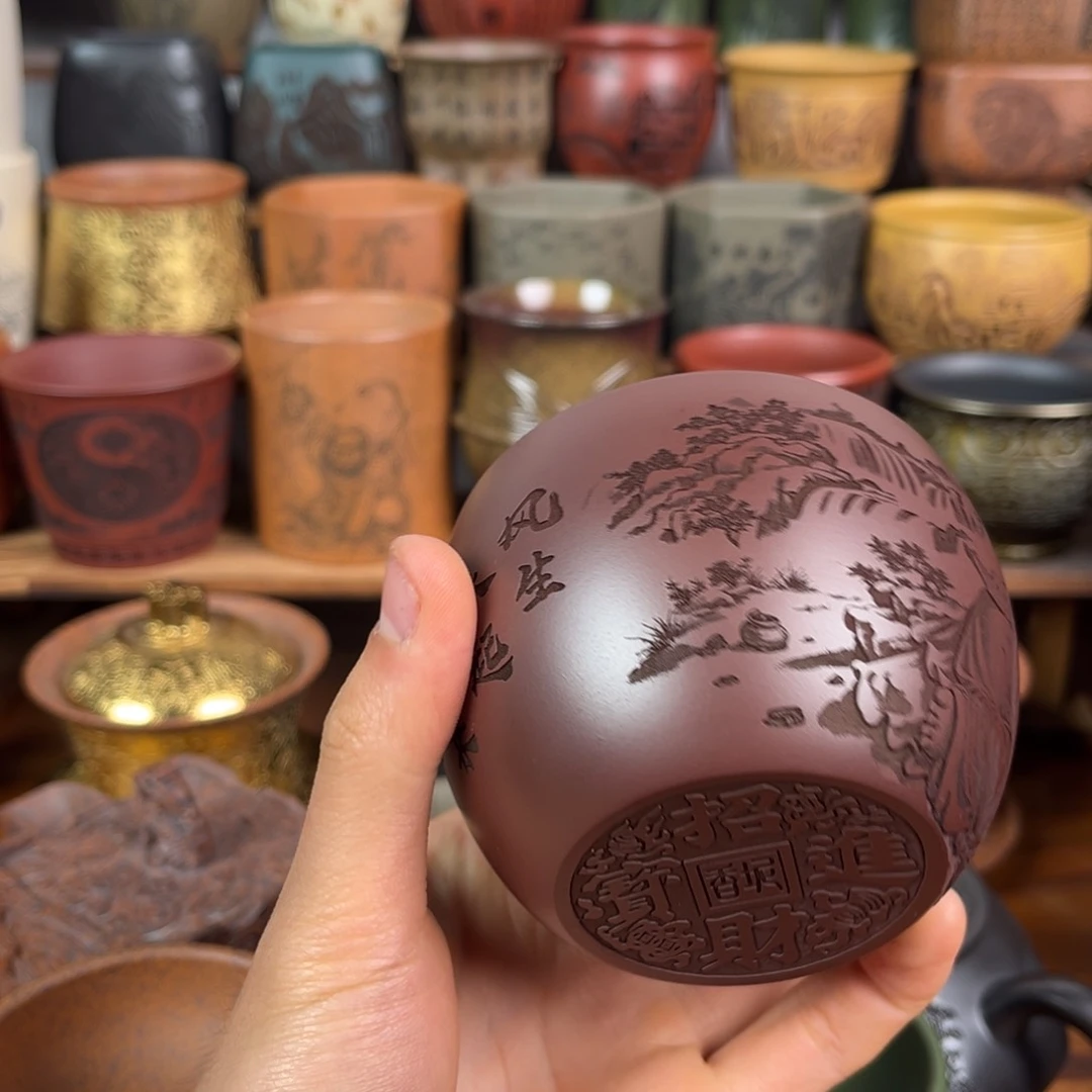 茶杯紫砂宜兴原矿紫砂杯茶具