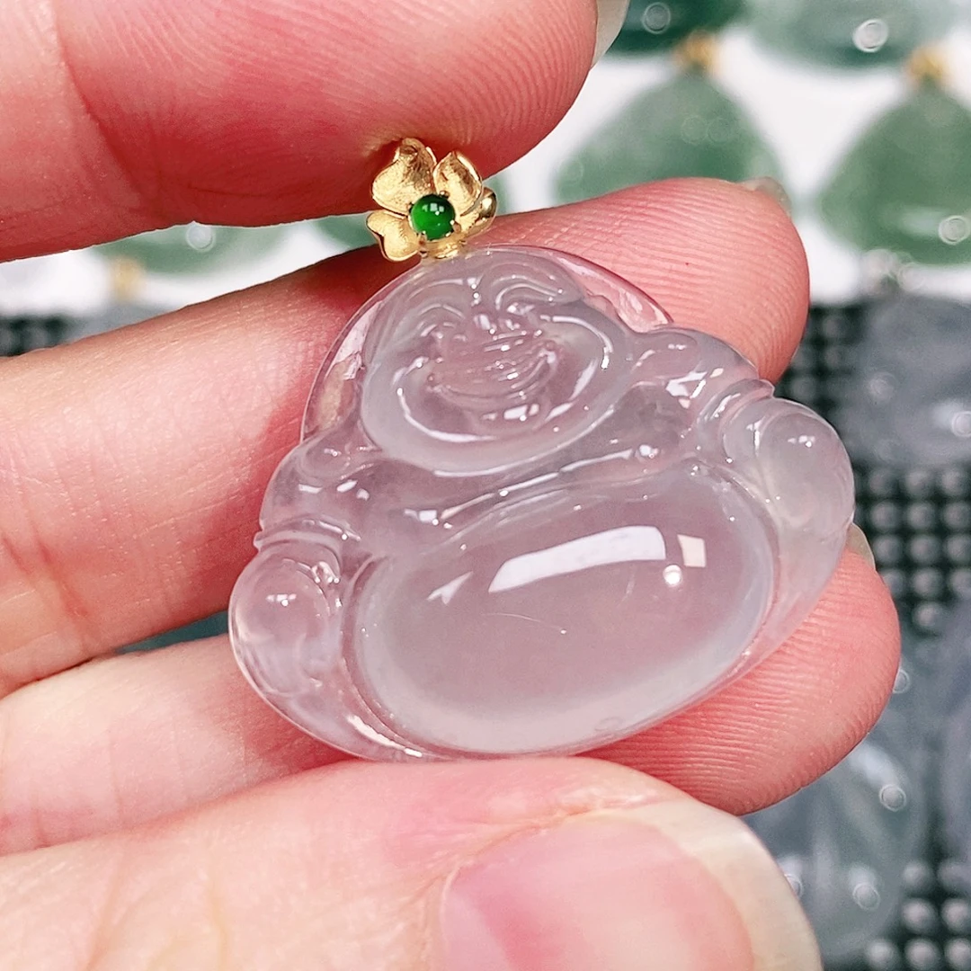 颈饰18K金镶嵌翡翠