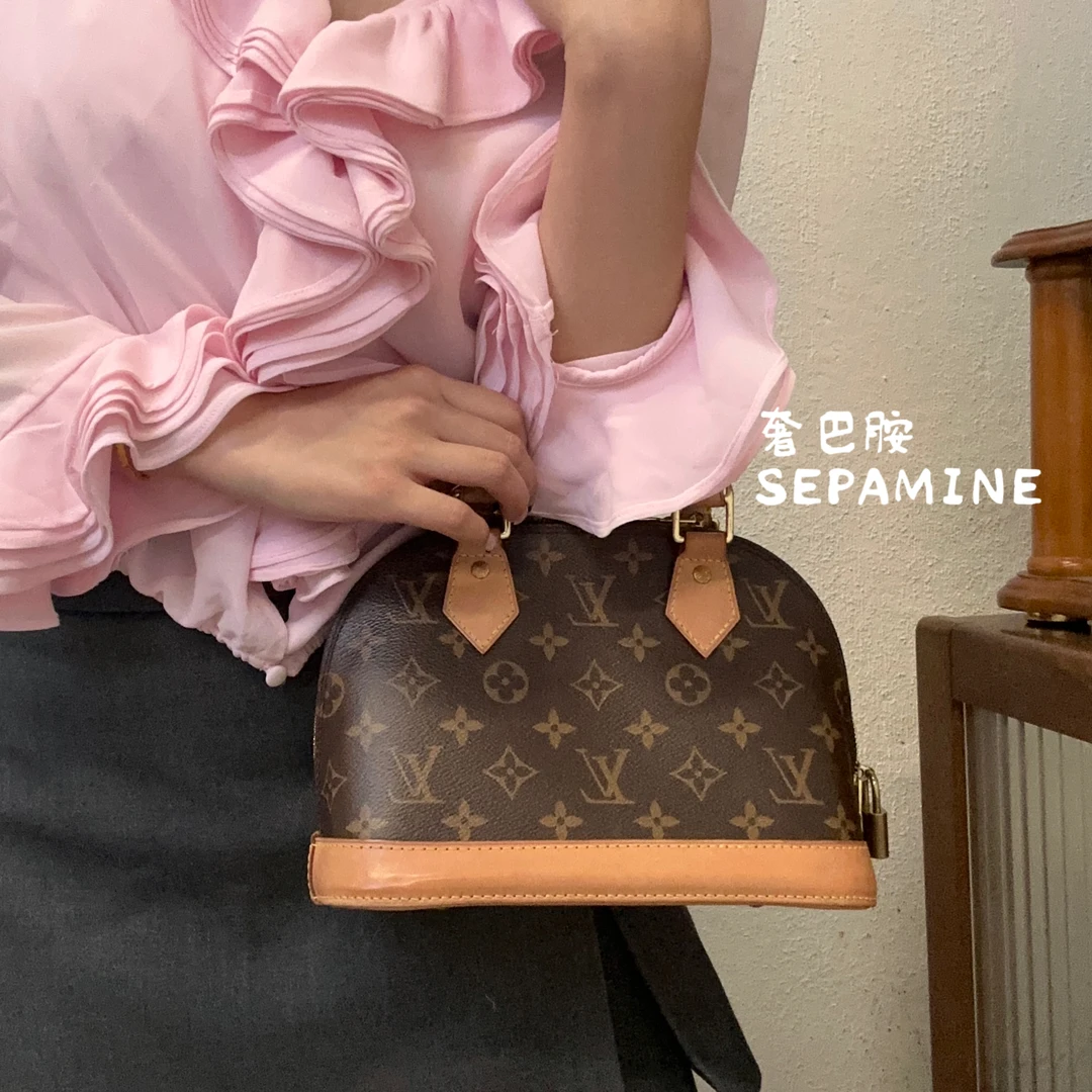 95新 LouisVuitton/路易威登 /老花贝壳bb/斜挎包