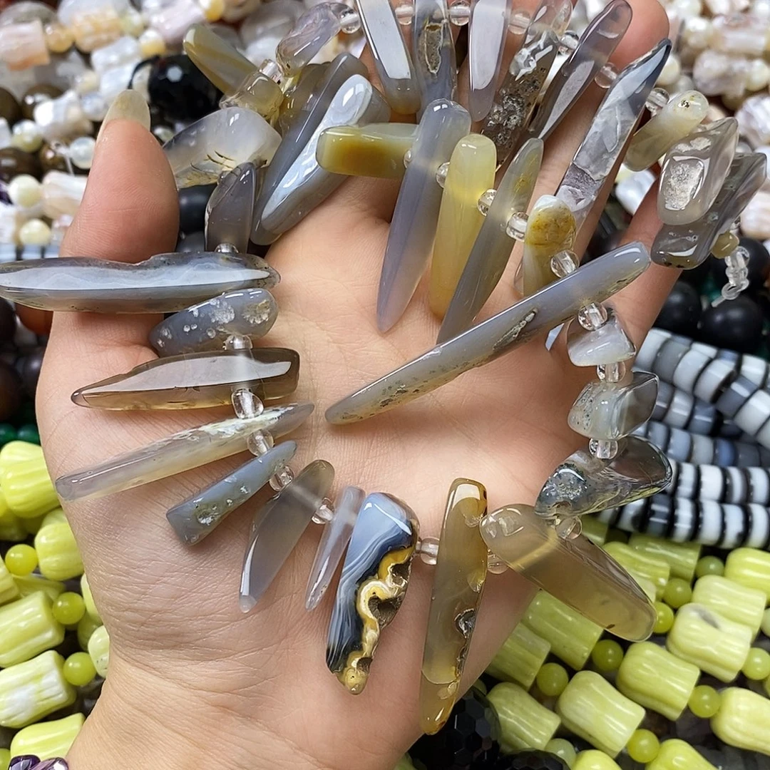 玛瑙/玉髓未镶嵌珠宝半成品玛瑙一条