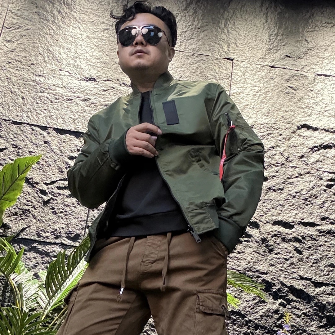 新款春秋男工装秋冬外套棒球服飞行员迷彩空军