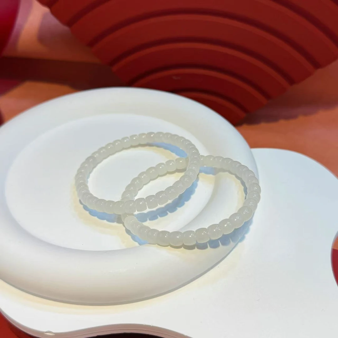 6mm白玉直切老型珠手串（多样性发其一）HNZ9086