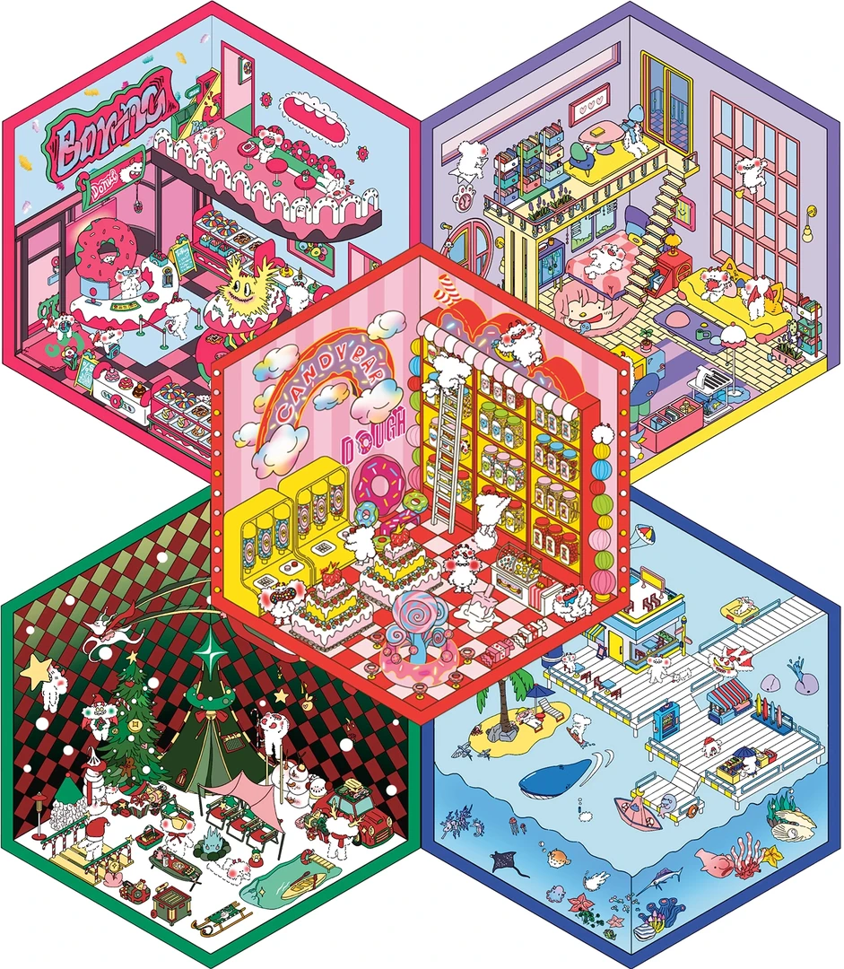 【捣蛋鬼原创造景贴纸-1.0系列】立体场景造景贴纸手账拼贴diy手工