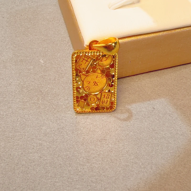 吊坠 JD10D141古法吉言小猫吊坠多样性发货