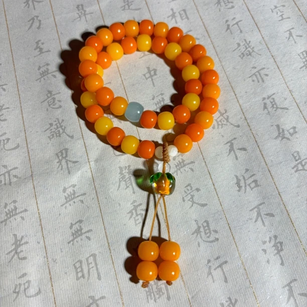 柿柿如意好事连连菩提根手串百搭原创古风文玩手持盘玩念珠禅意