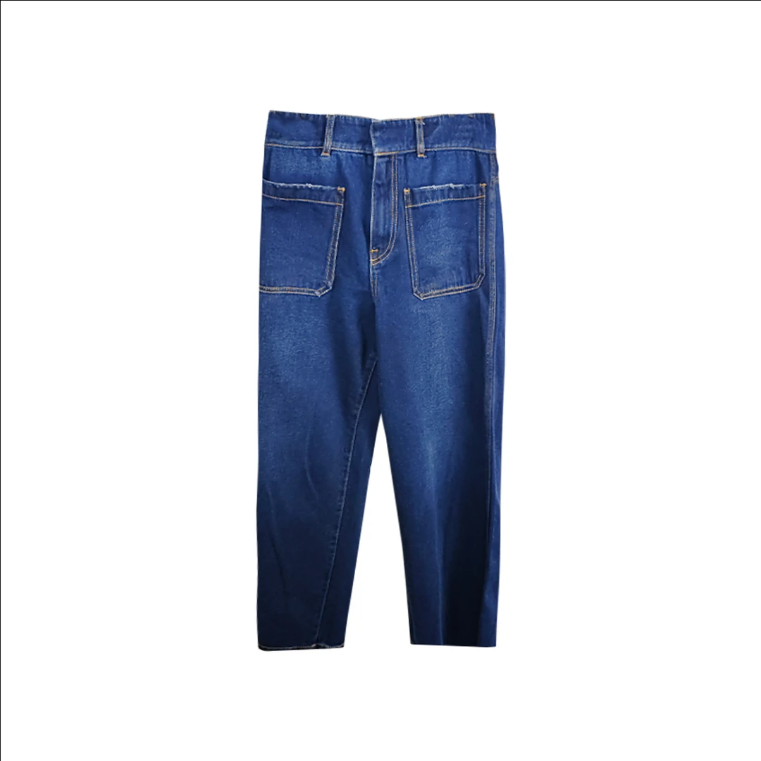 全新未使用 DIOR/迪奥 深蓝色牛仔阔腿裤 34 13072151